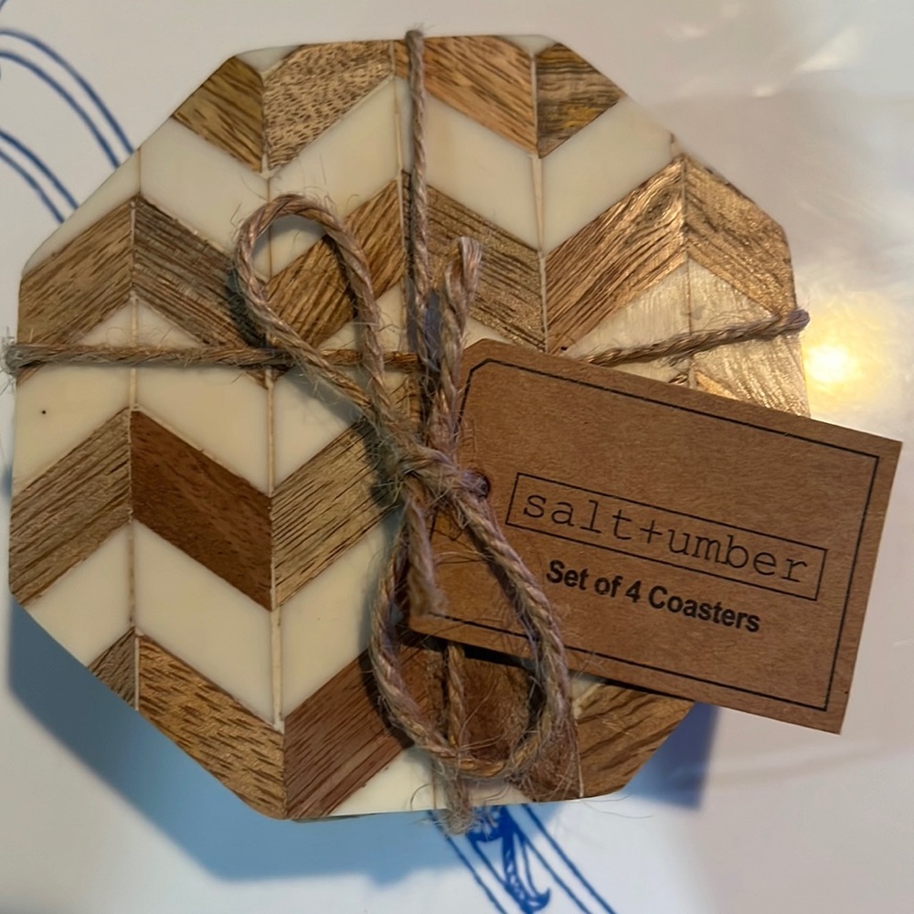 Salt and umber coasters - New with tags